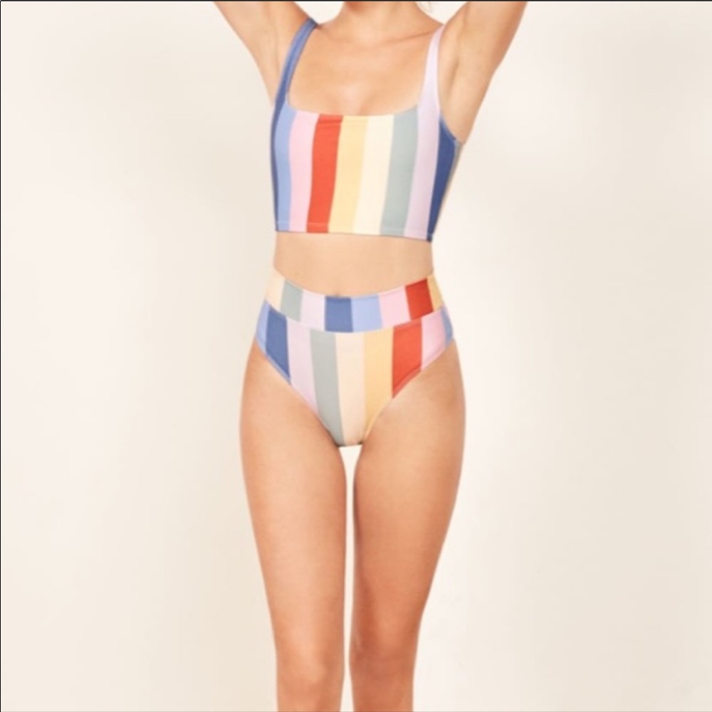 Reformation NWT Majorca Bikini Top + Bottoms Set